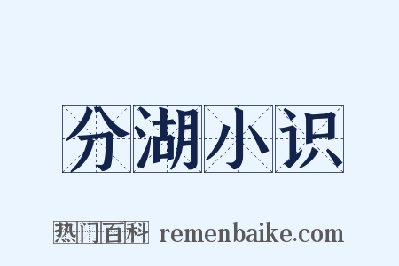 分湖小识是什么意思的图片